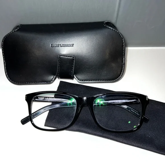 Saint Laurent Black Designer Eyeglasses - Picture 1 of 10